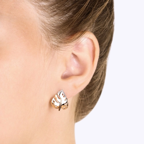 Серьги из золота 585 пробы с фцирконами