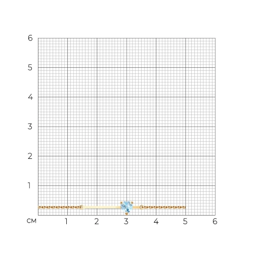 Браслет из золота 585 пробы с топазом