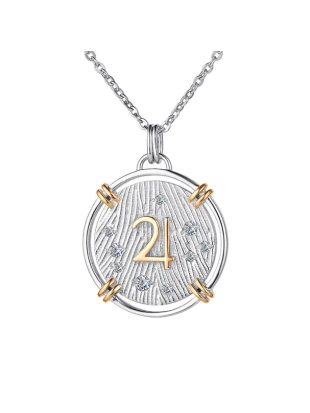 Колье из серебра 925 пробы с фианитами