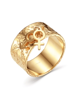 Кольцо из сребра 925 пробы с позолотой