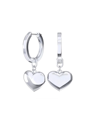 Серьги конго из серебра 925 пробы