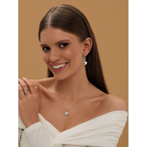 Серьги конго из серебра 925 пробы