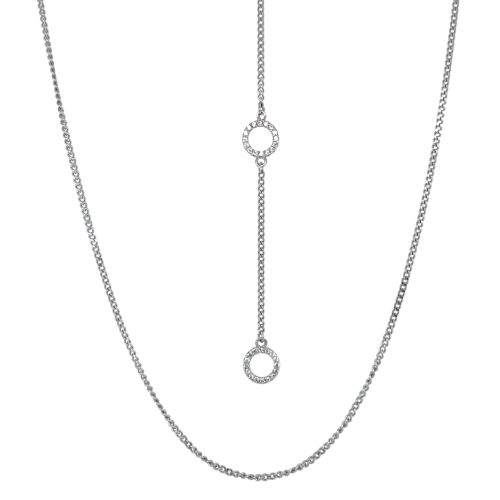Колье из серебра 925 пробы с фианитами