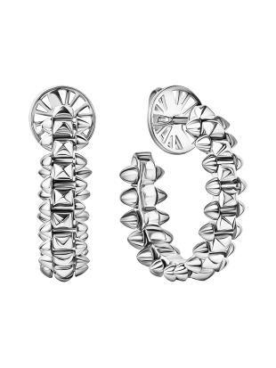 Серьги пусеты из белого золота 585 пробы