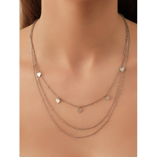 Колье многоярусное из серебра 925 пробы