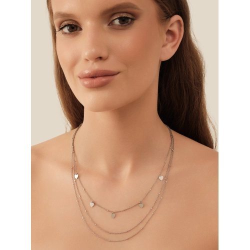 Колье многоярусное из серебра 925 пробы