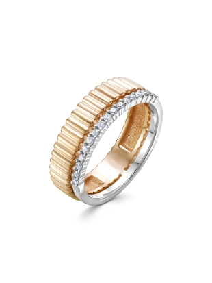 Обручальное кольцо из золота 585 пробы с бриллиантами