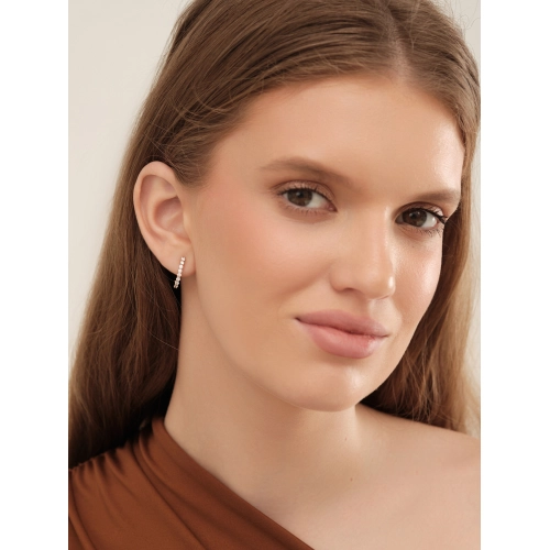 Серьги из золота 585 пробы с фианитами