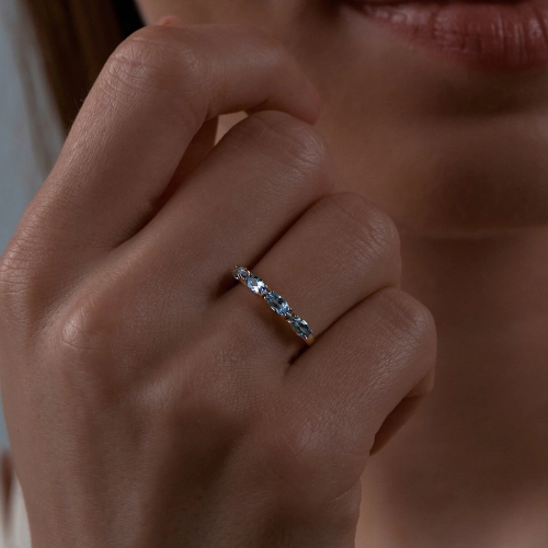 Кольцо из золота 585 пробы с топазом