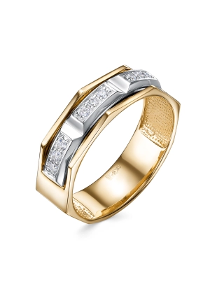 Обручальное кольцо из золота 585 пробы с бриллиантами