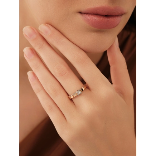 Кольцо из золота 585 пробы с бриллиантами