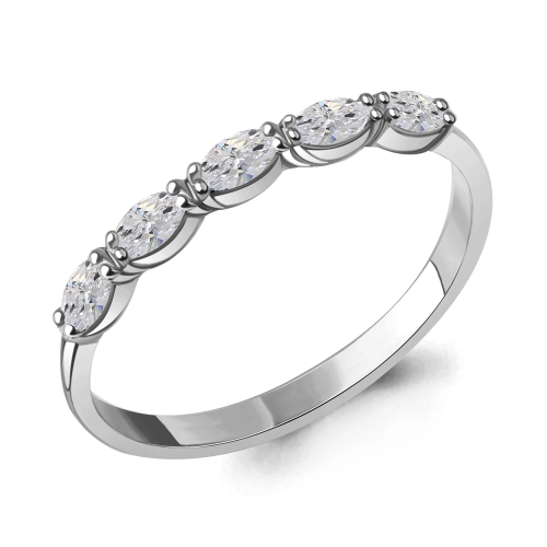 Кольцо из серебра 925 пробы с фианитами