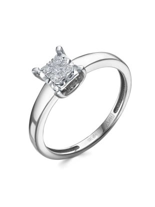 Кольцо из белого золота 585 пробы с бриллиантами