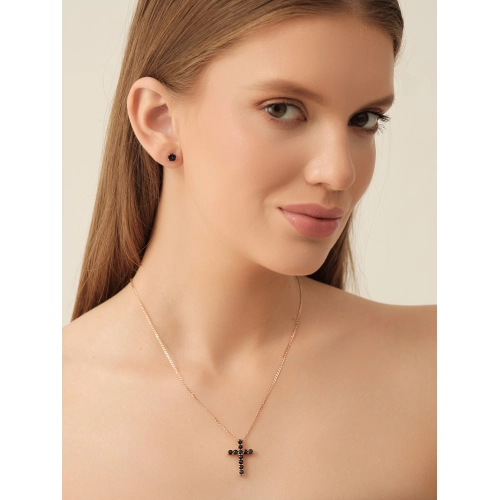 Пусеты (585) сапфир обл.