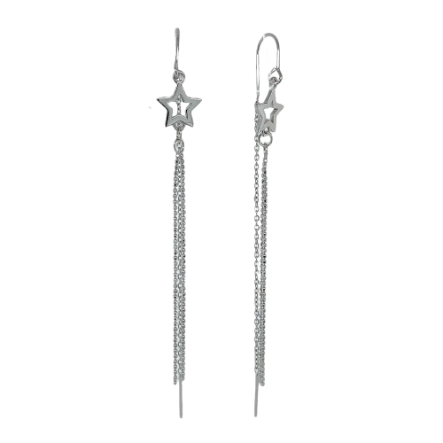 Серьги продевки из серебра 925 пробы