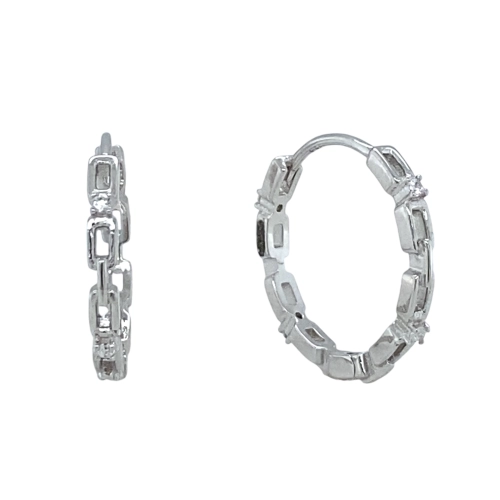 Серьги из серебра 925 пробы с фианитами