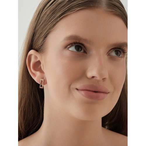 Серьги из золота 585 пробы с фианитами