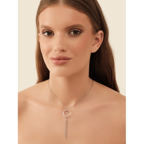 Колье из серебра 925 пробы с фианитами