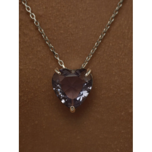 Колье из серебра 925 пробы с цветными фианитами