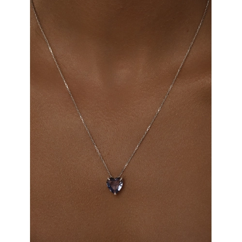 Колье из серебра 925 пробы с цветными фианитами