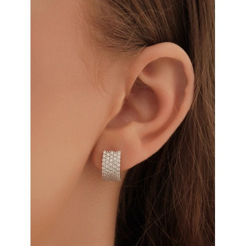 Серьги из серебра 925 пробы с фианитами