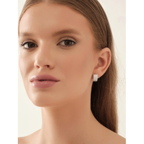 Серьги из серебра 925 пробы с фианитами