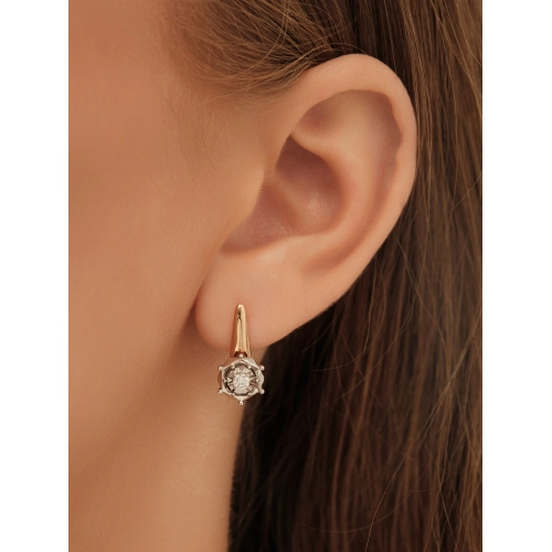 Серьги из золота 585 пробы с бриллиантами