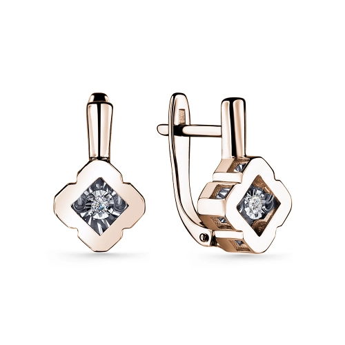 Серьги из золота 585 пробы с бриллиантами