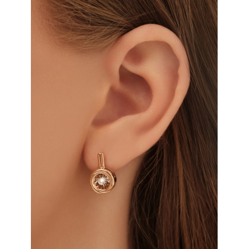 Серьги из золота 585 пробы с бриллиантами