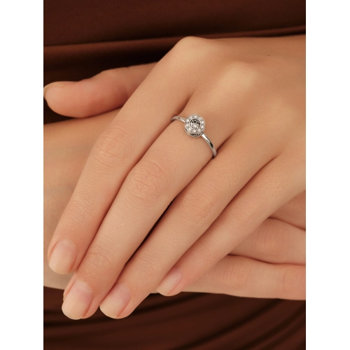 Кольцо из белого золота 585 пробы с бриллиантами