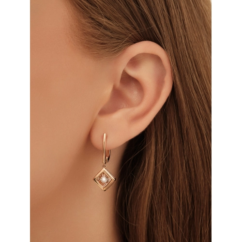 Серьги из золота 585 пробы с бриллиантами