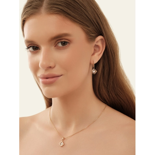 Серьги из золота 585 пробы с бриллиантами