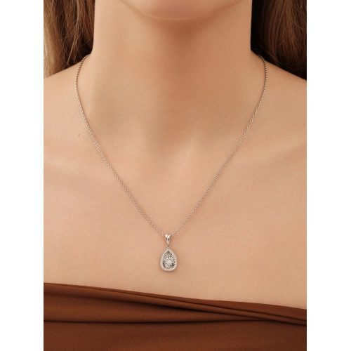 Подвеска из белого золота 585 пробы с бриллиантом