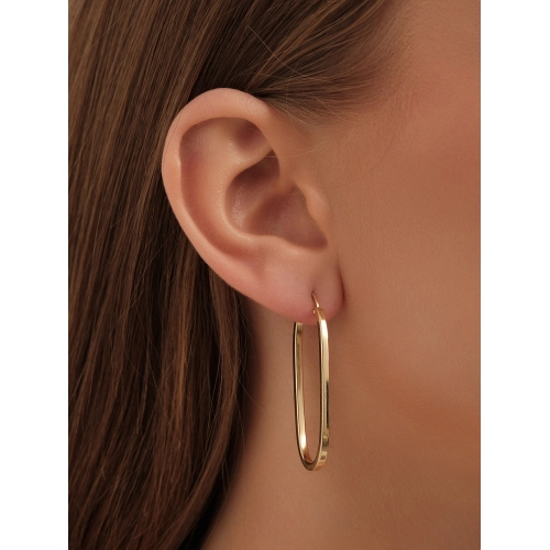 Серьги конго из желтого золота 585 пробы