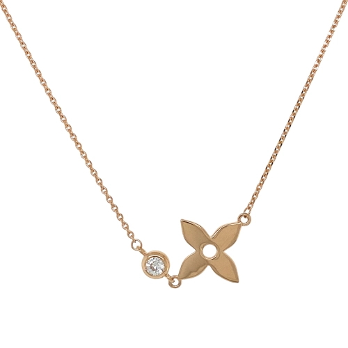 Колье из золота 585 пробы с фианитами