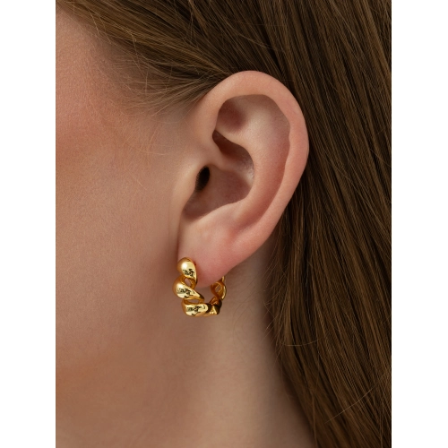 Серьги из серебра 925 пробы с позолотой