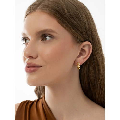 Серьги из серебра 925 пробы с позолотой