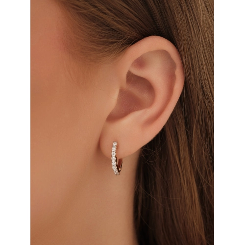 Серьги из золота 585 пробы с фианитами