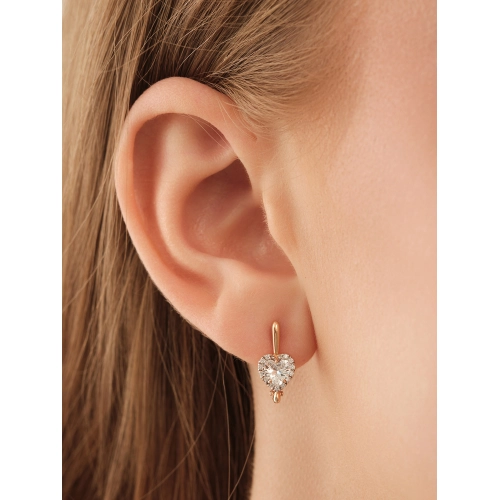 Серьги из золота 585 пробы с фианитами