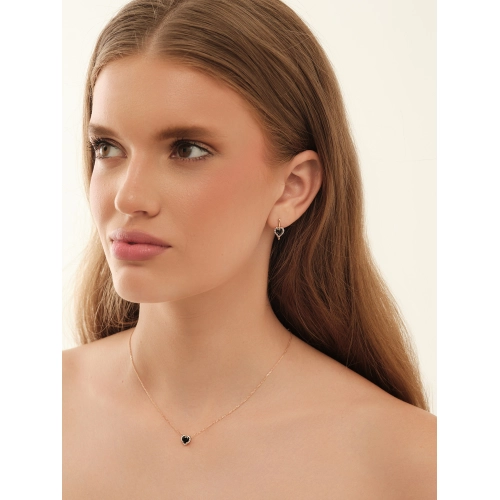 Подвеска из золота 585 пробы с цветными фианитами