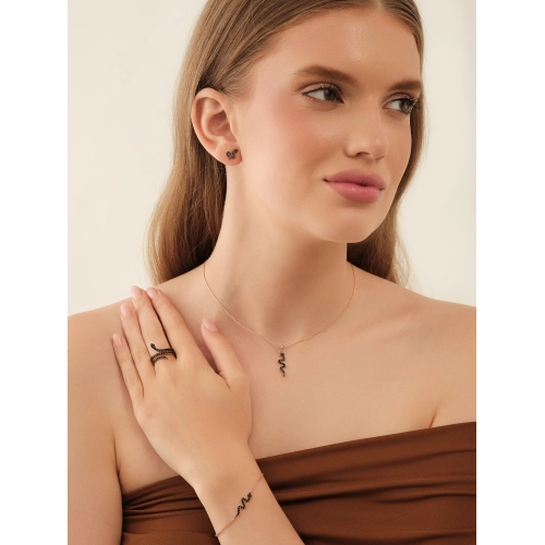 Серьги пусеты из золота 585 пробы с цветными фианитами