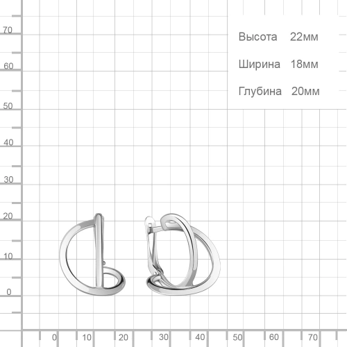 Серьги из серебра 925 пробы