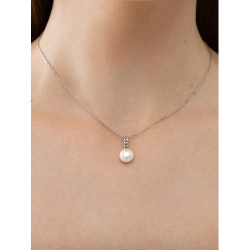Колье из серебра 925 пробы с жемчугом