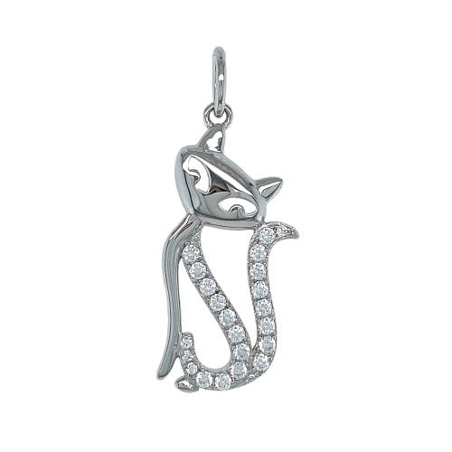 Подвеска из серебра 925 пробы с цирконами