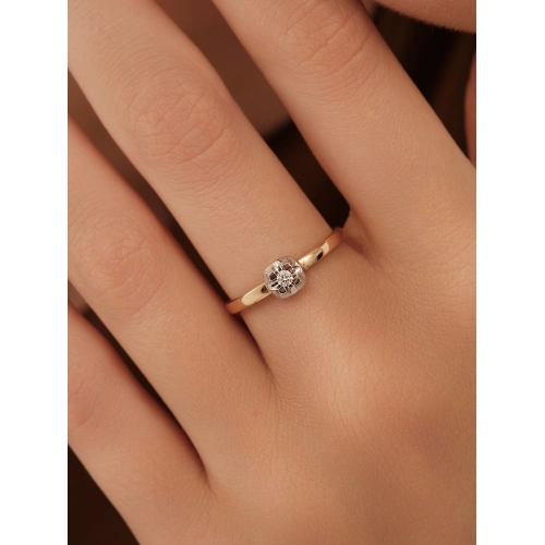 Кольцо из золота 585 пробы с бриллиантами