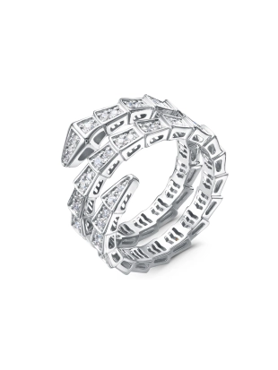 Кольцо из белого золота 585 пробы с фианитами