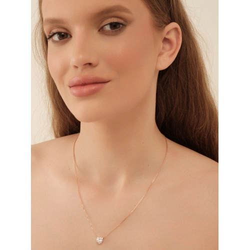 Колье из золота 585 пробы с фианитами