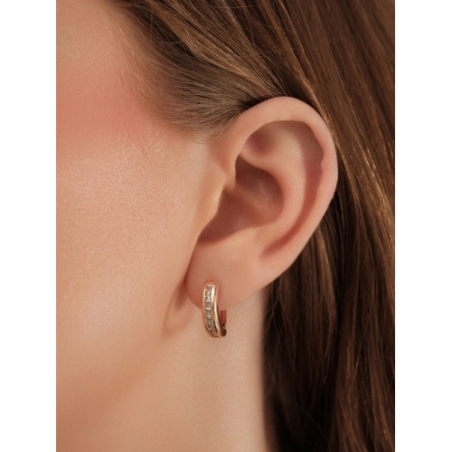 Серьги из золота 585 пробы с фианитами