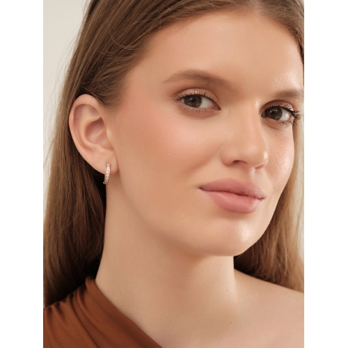 Серьги из золота 585 пробы с фианитами