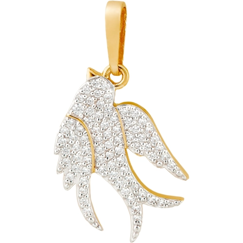 Подвеска из золота 585 пробы с фианитами